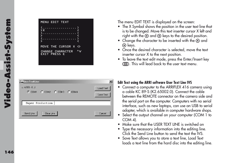 Video-a ss is t-sy stem | ARRI ARRIFLEX 416 User Manual | Page 146 / 240