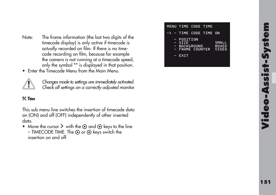 Video-a ss is t-sy stem | ARRI ARRIFLEX 416 User Manual | Page 151 / 240