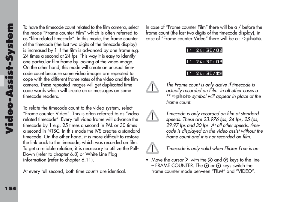 Video-a ss is t-sy stem | ARRI ARRIFLEX 416 User Manual | Page 154 / 240