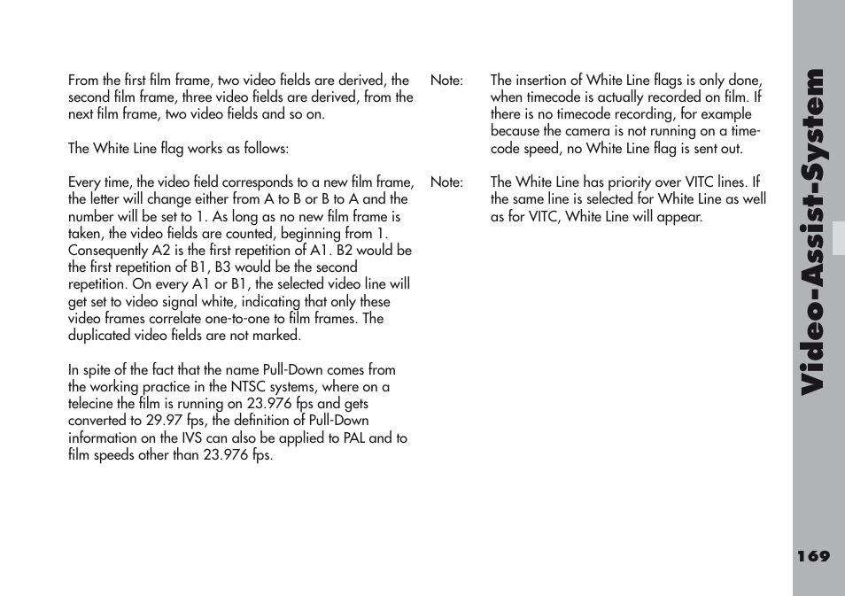Video-a ss is t-sy stem | ARRI ARRIFLEX 416 User Manual | Page 169 / 240