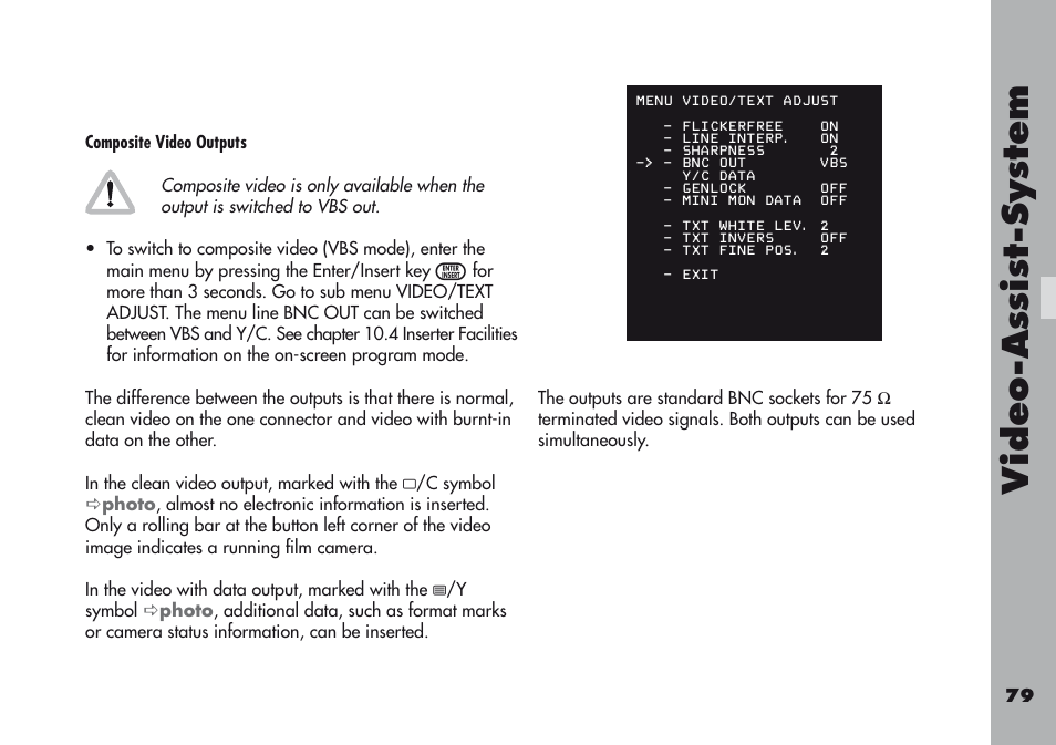 Video-a ss is t-sy stem | ARRI ARRIFLEX 416 User Manual | Page 79 / 240