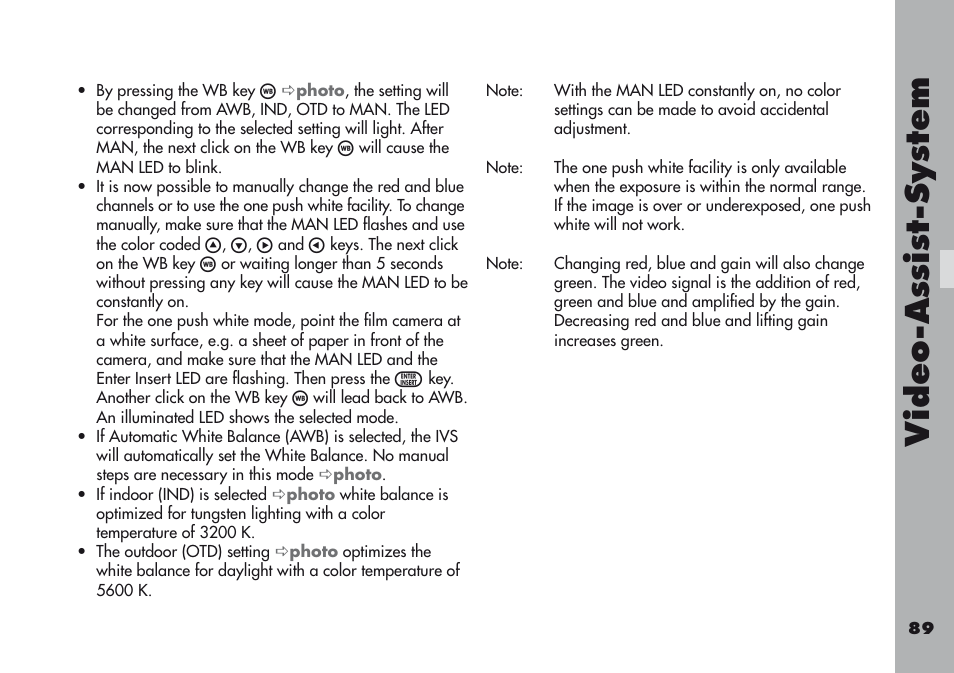 Video-a ss is t-sy stem | ARRI ARRIFLEX 416 User Manual | Page 89 / 240