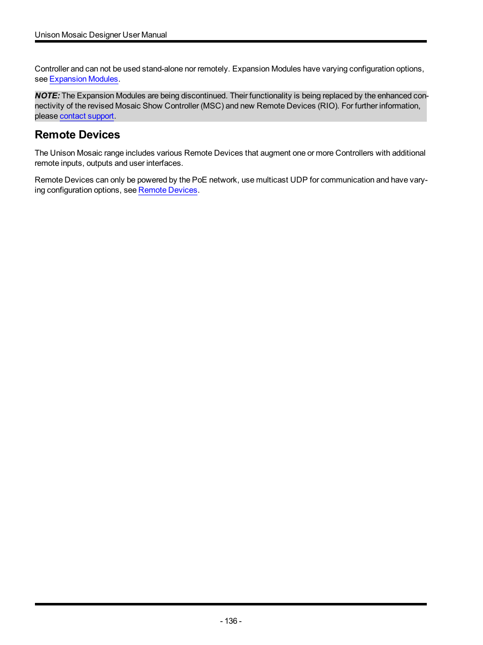 Remote devices | ETC Unison Mosaic Designer v1.11.0 User Manual | Page 136 / 252