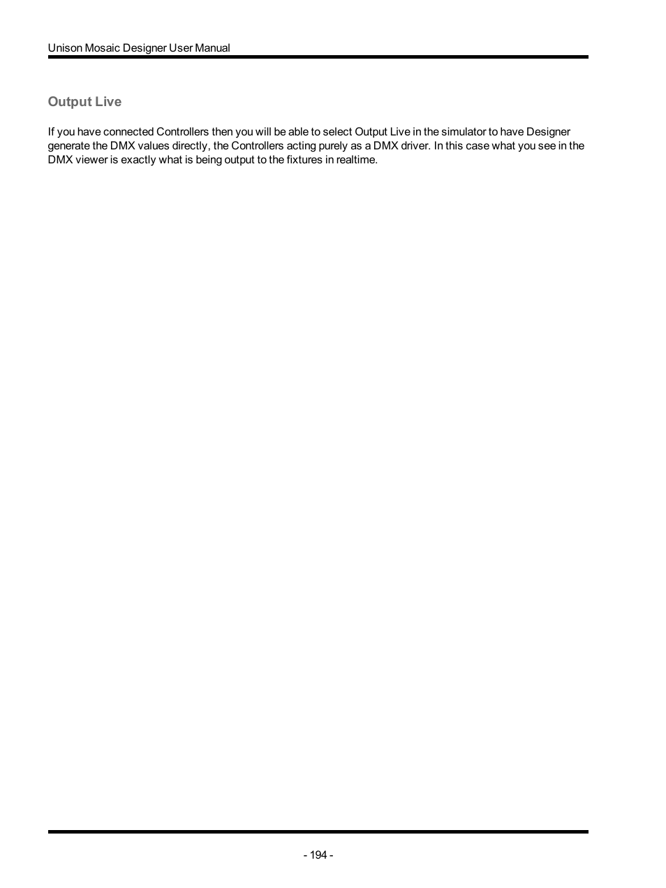 Output live | ETC Unison Mosaic Designer v1.11.0 User Manual | Page 194 / 252