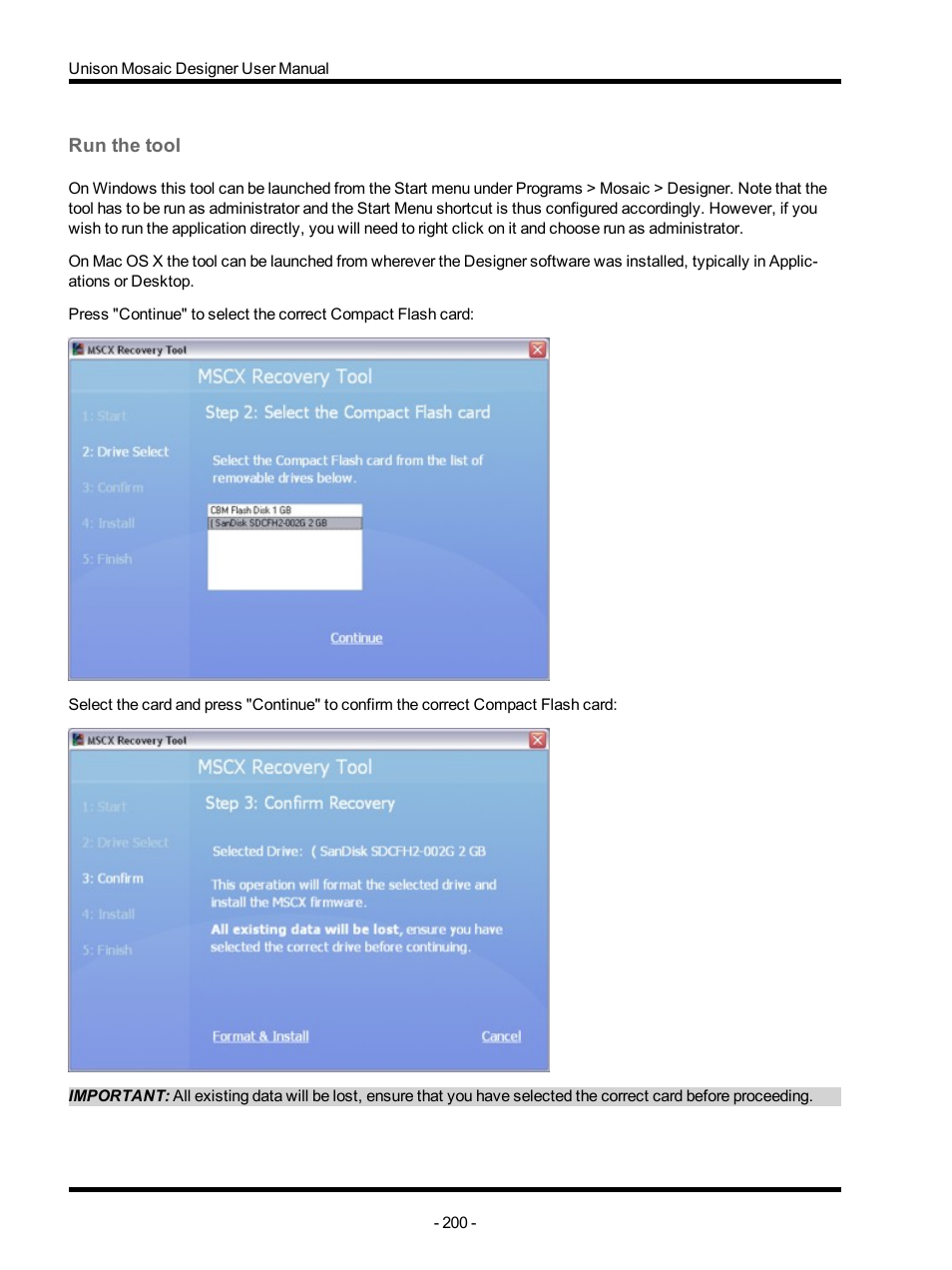 Run the tool | ETC Unison Mosaic Designer v1.11.0 User Manual | Page 200 / 252