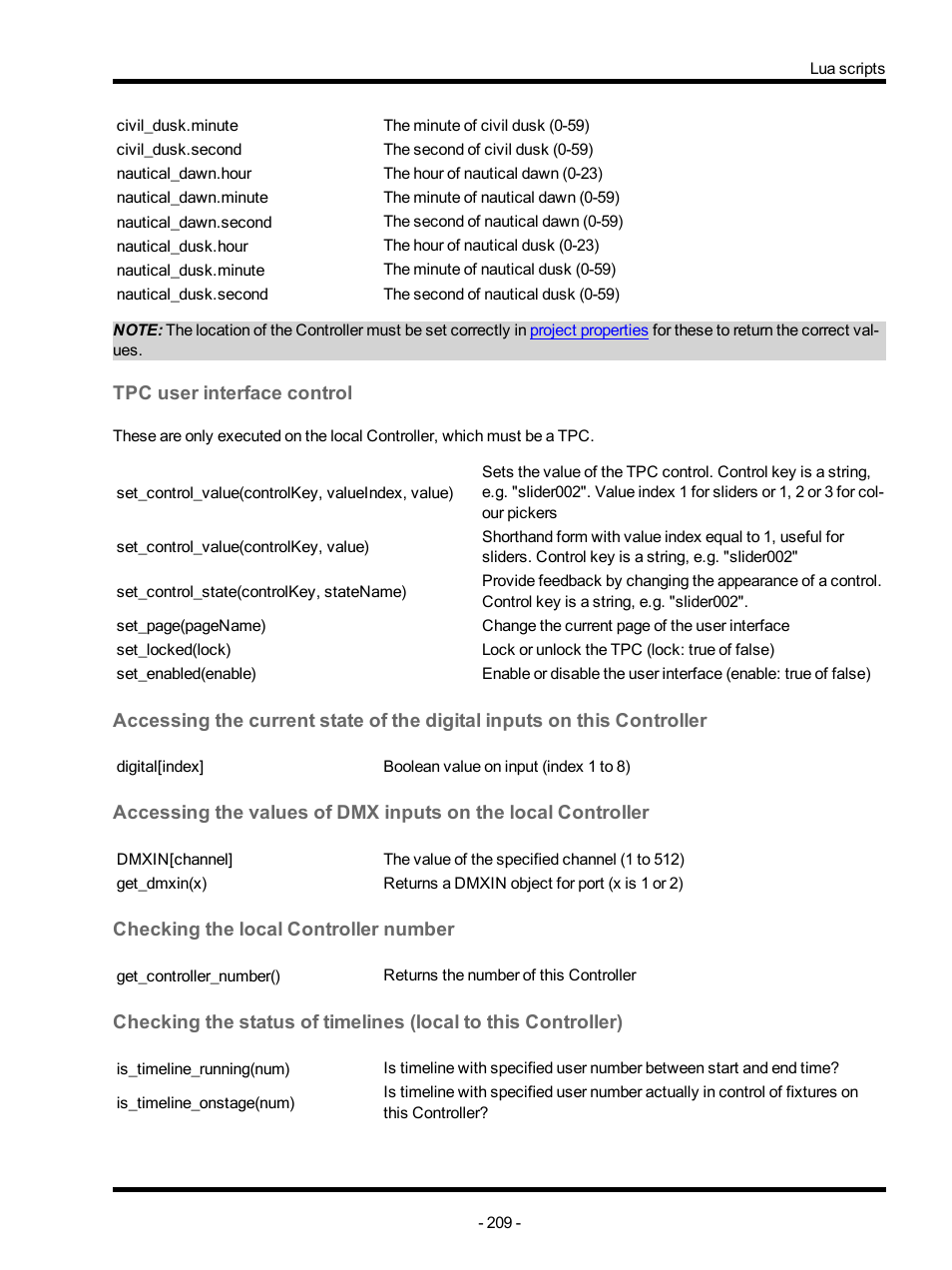 Tpc user interface control, Checking the local controller number | ETC Unison Mosaic Designer v1.11.0 User Manual | Page 209 / 252