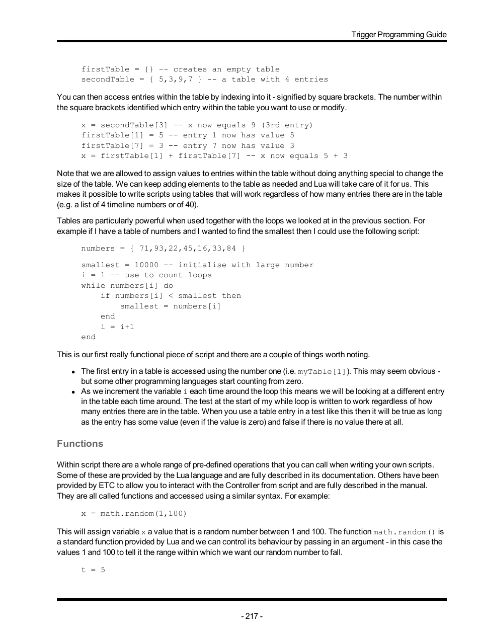 Functions | ETC Unison Mosaic Designer v1.11.0 User Manual | Page 217 / 252