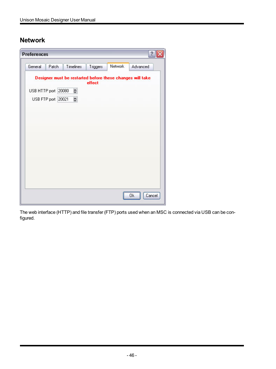 Network | ETC Unison Mosaic Designer v1.11.0 User Manual | Page 46 / 252