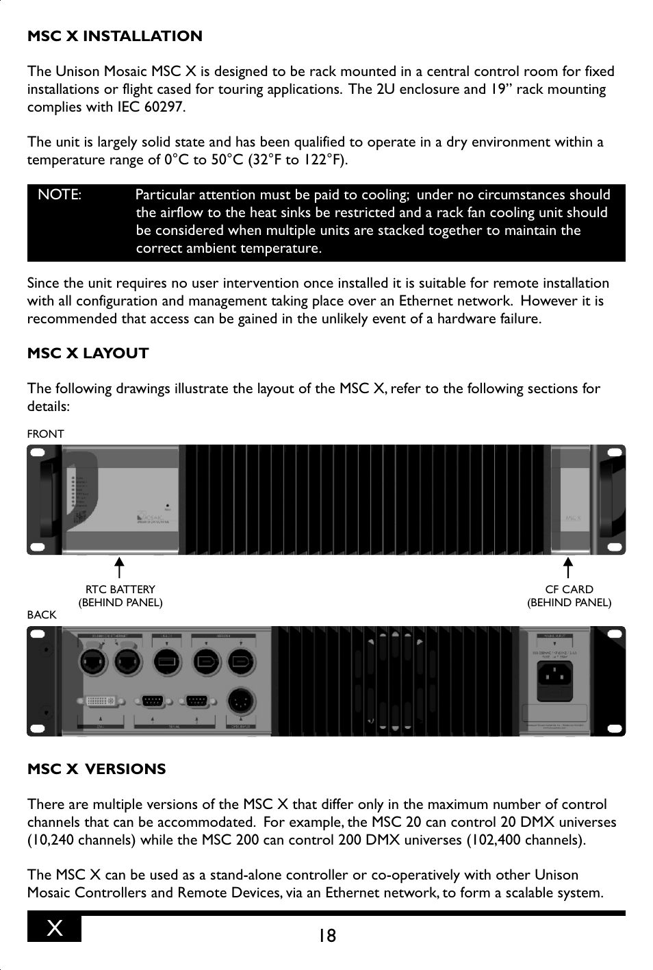 Lpc x | ETC Unison Mosaic Show Control User Manual | Page 18 / 48