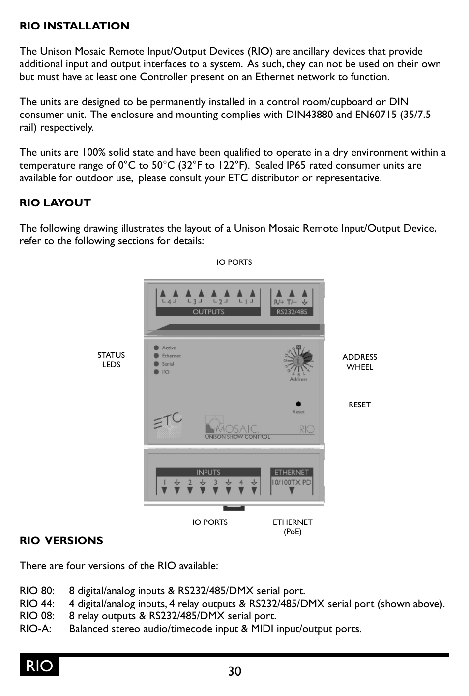 ETC Unison Mosaic Show Control User Manual | Page 30 / 48