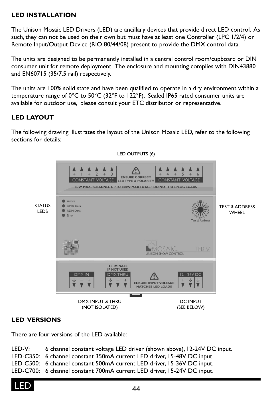 ETC Unison Mosaic Show Control User Manual | Page 44 / 48