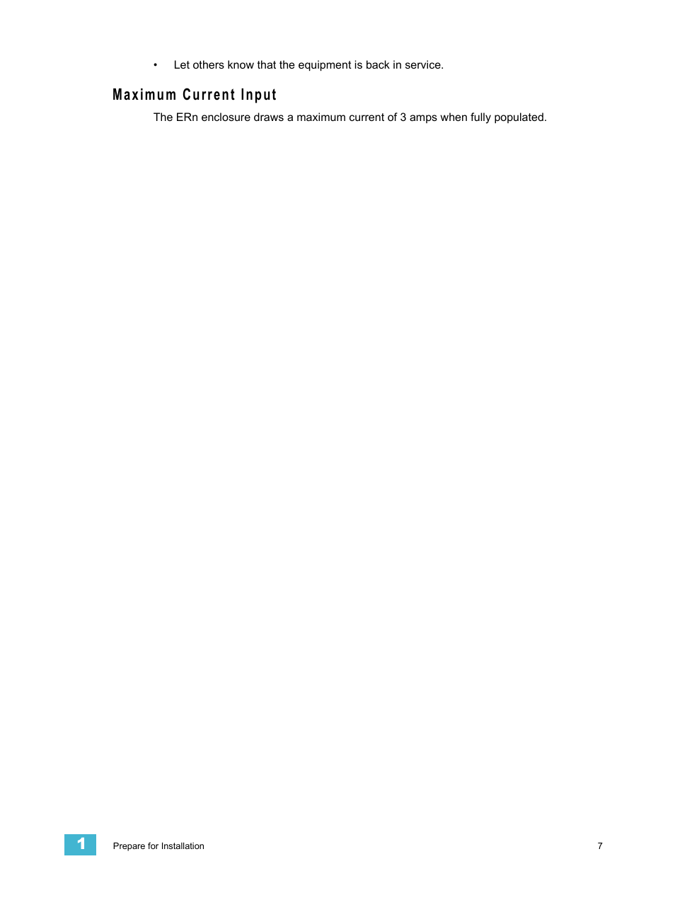 Maximum current input | ETC Unison ERn Rack-mount Control Enclosure User Manual | Page 11 / 36