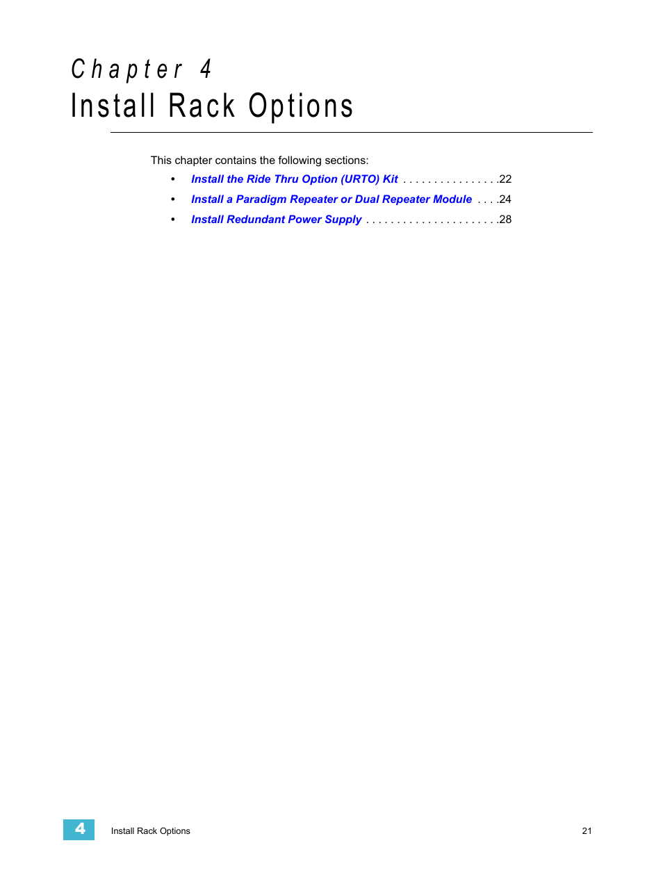 Install rack options | ETC Unison ERn Rack-mount Control Enclosure User Manual | Page 25 / 36