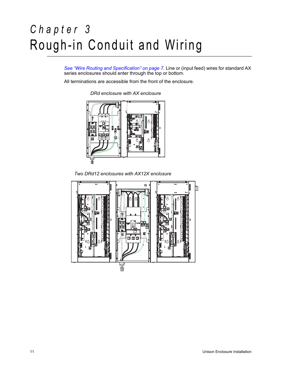 Rough-in conduit and wiring | ETC Unison Auxiliary Enclosure Series User Manual | Page 14 / 24