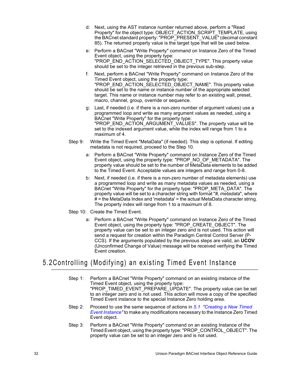 ETC Unison Paradigm Central Control Server BACnet Interface Reference Guide User Manual | Page 36 / 40
