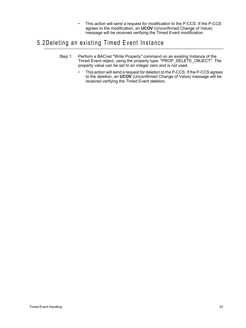 2 deleting an existing timed event instance, 3 deleting an existing timed event instance, 2deleting an existing timed event instance | ETC Unison Paradigm Central Control Server BACnet Interface Reference Guide User Manual | Page 37 / 40