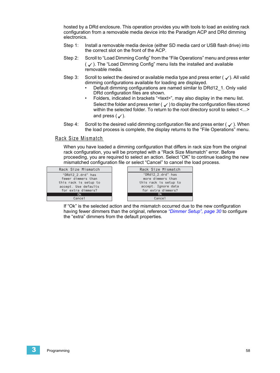 Rack size mismatch | ETC Unison Paradigm ACP Configuration Manual v2.1.2 User Manual | Page 63 / 100