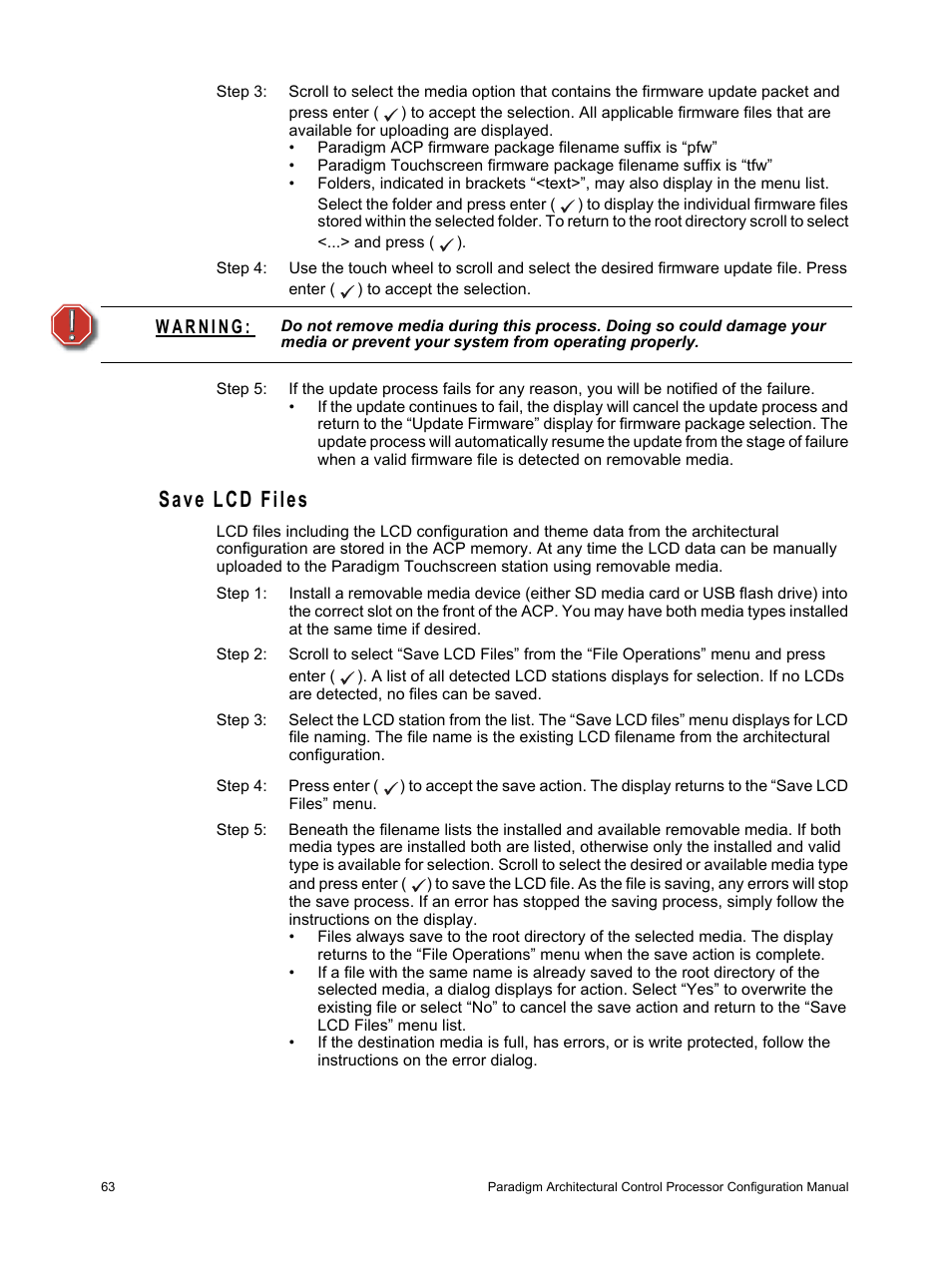 Save lcd files | ETC Unison Paradigm ACP Configuration Manual v2.1.2 User Manual | Page 68 / 100