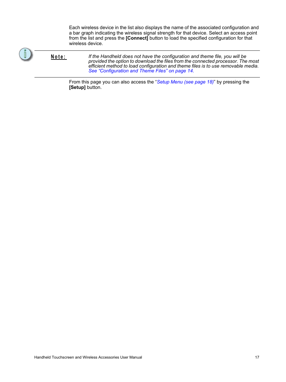 N o t e | ETC Unison Paradigm Handheld Touchscreen and Wireless Accessories User Manual | Page 21 / 44