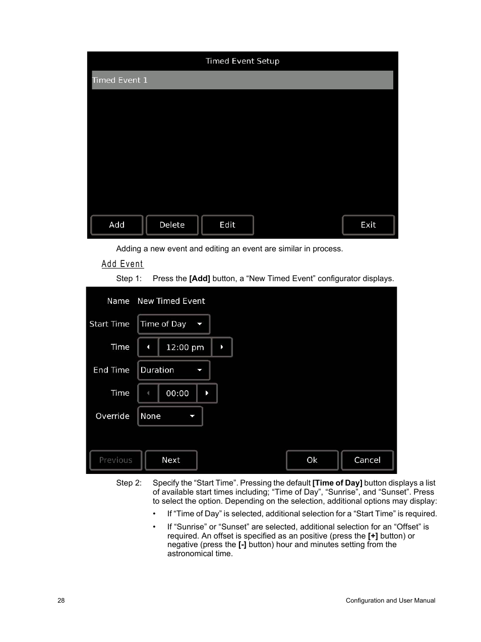 Add event | ETC Unison Paradigm Handheld Touchscreen and Wireless Accessories User Manual | Page 32 / 44