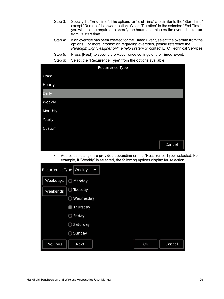 ETC Unison Paradigm Handheld Touchscreen and Wireless Accessories User Manual | Page 33 / 44