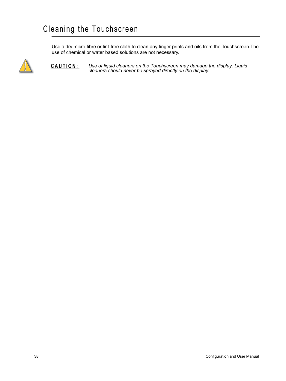 Cleaning the touchscreen | ETC Unison Paradigm Handheld Touchscreen and Wireless Accessories User Manual | Page 42 / 44