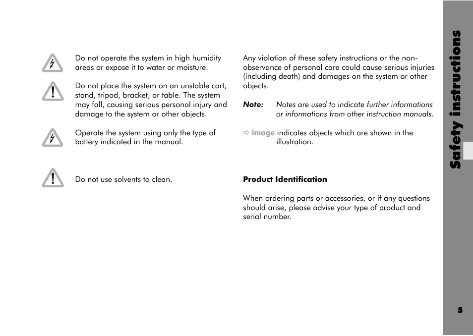 Safety instructions | ARRI Wireless Zoom Extension Unit WZE - 3 User Manual | Page 5 / 18