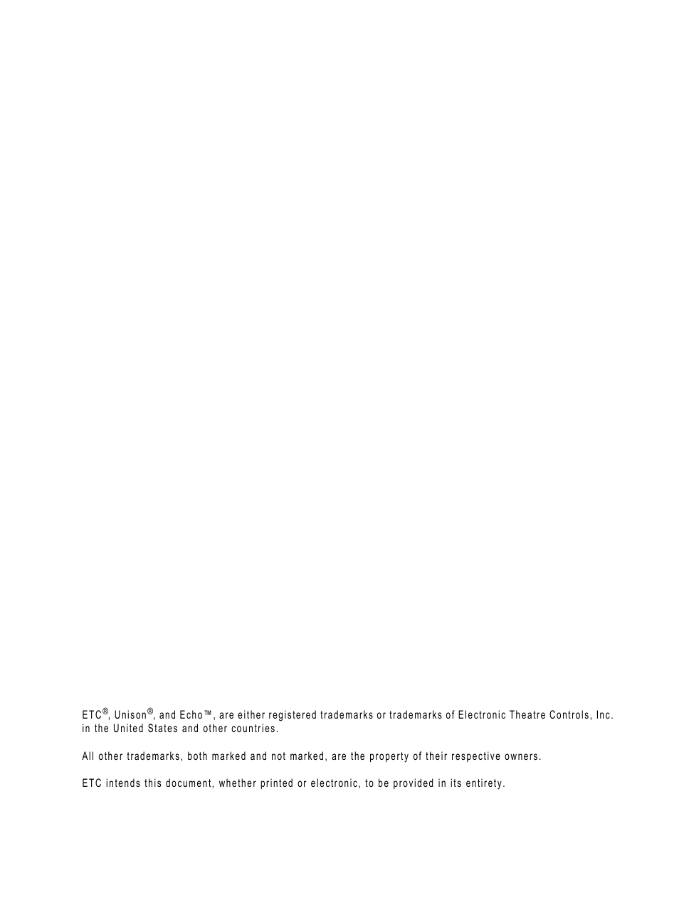 ETC Echo Architectural Control Processor (ACP) v1.0.0 User Manual | Page 2 / 88