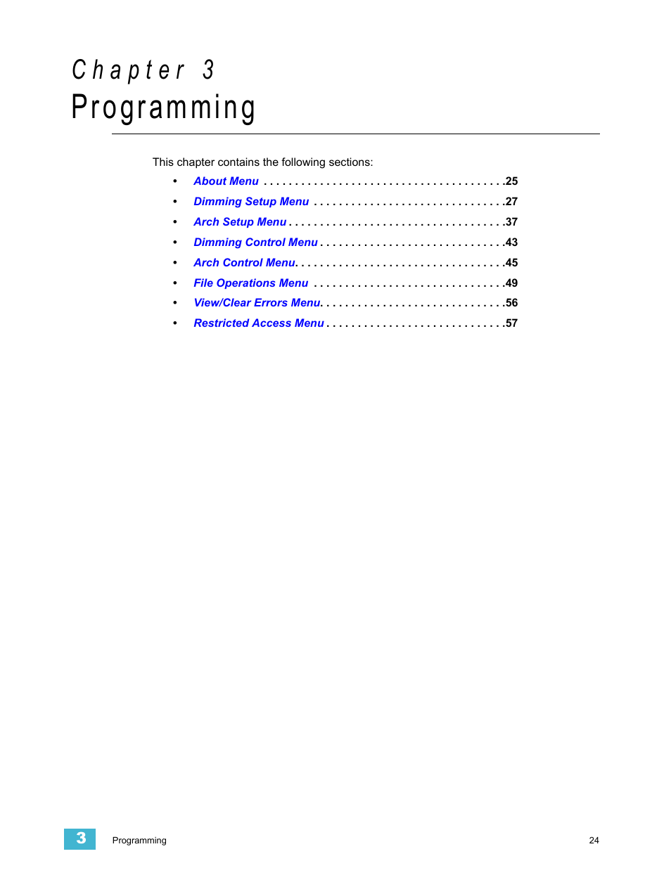 Programming, C h a p t e r 3 | ETC Echo Architectural Control Processor (ACP) v1.0.0 User Manual | Page 29 / 88