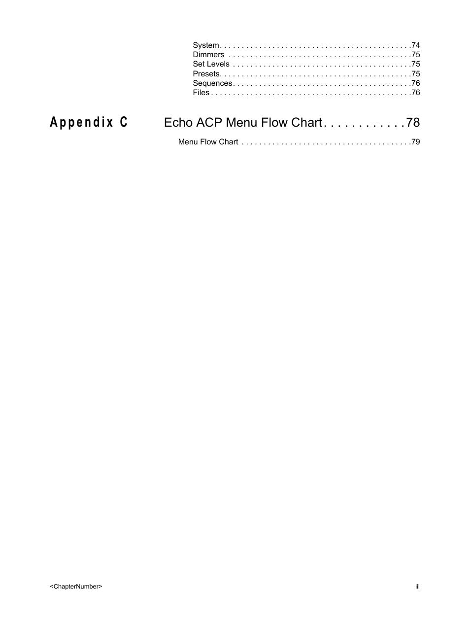 Echo acp menu flow chart | ETC Echo Architectural Control Processor (ACP) v1.0.0 User Manual | Page 5 / 88