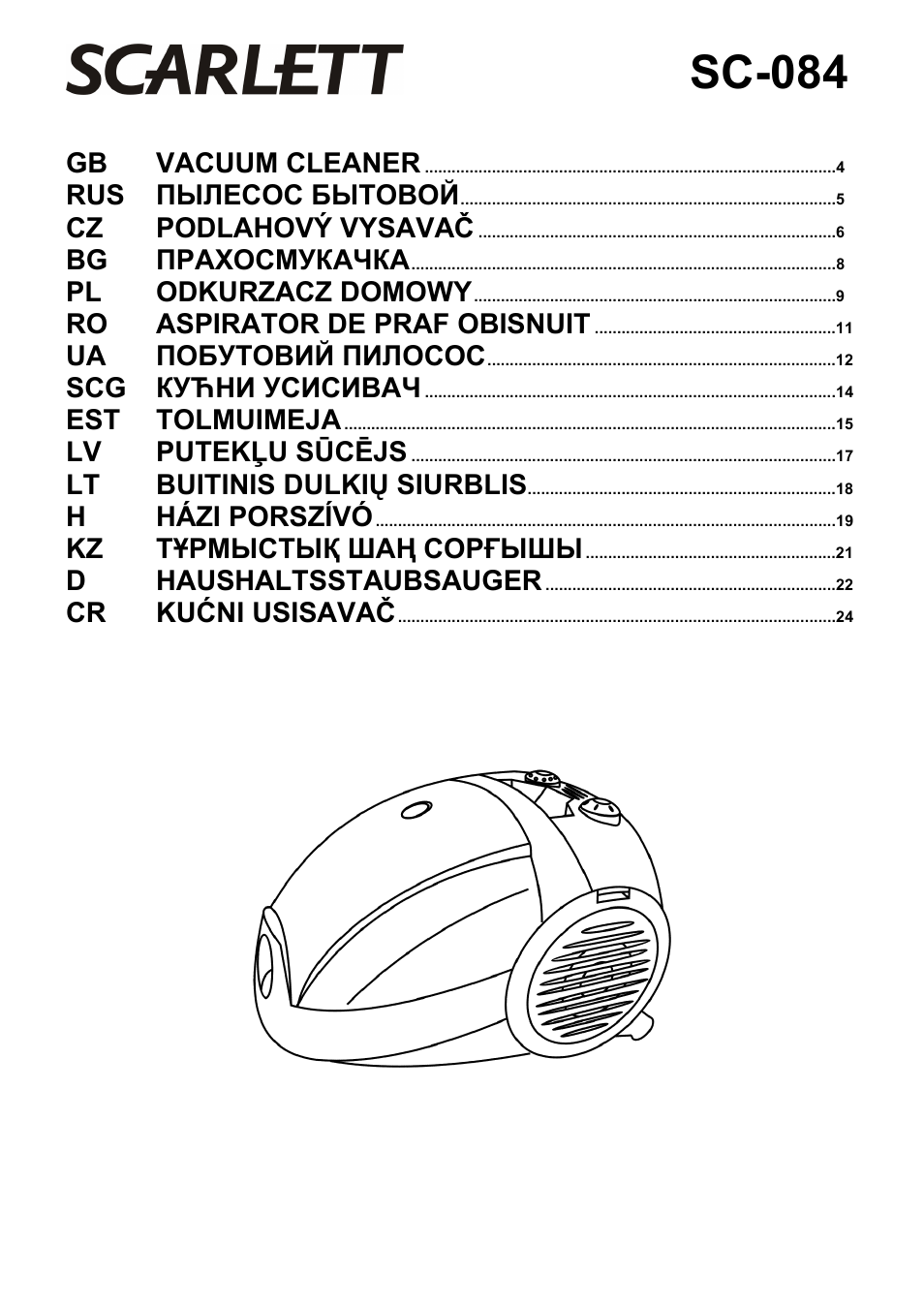 Scarlett SC-084 User Manual | 25 pages