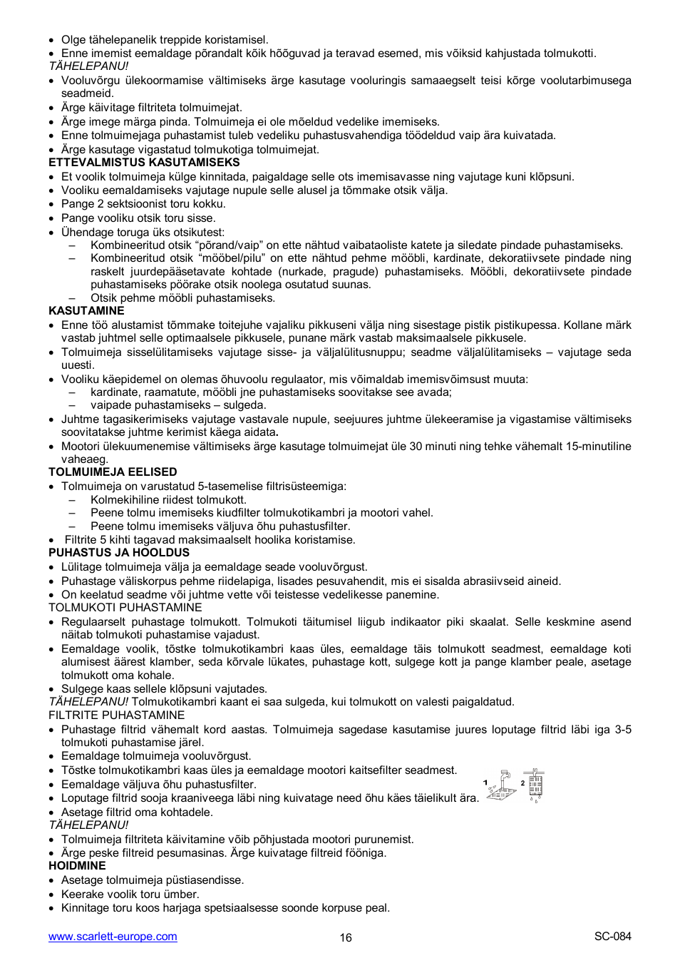 Scarlett SC-084 User Manual | Page 16 / 25