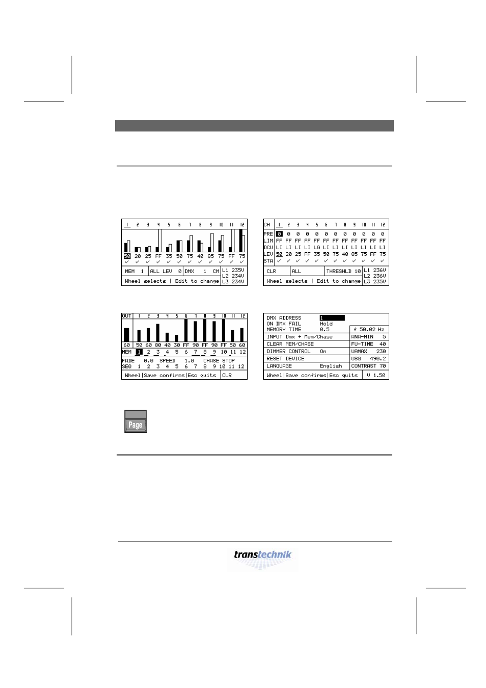 The menu pages | ETC Alex M Alex MX User Manual | Page 41 / 66