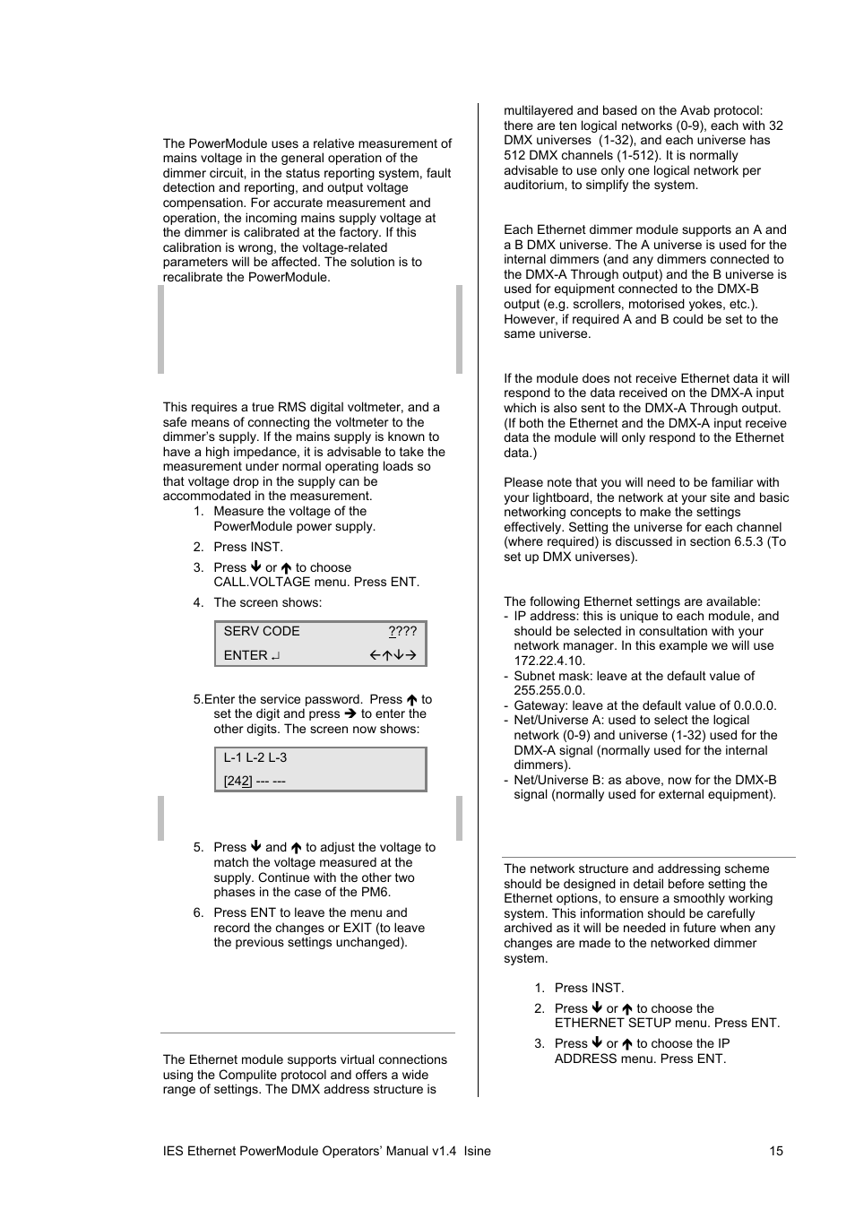 Ethernet module | ETC SineWave Power Module (Ethernet) User Manual | Page 15 / 20