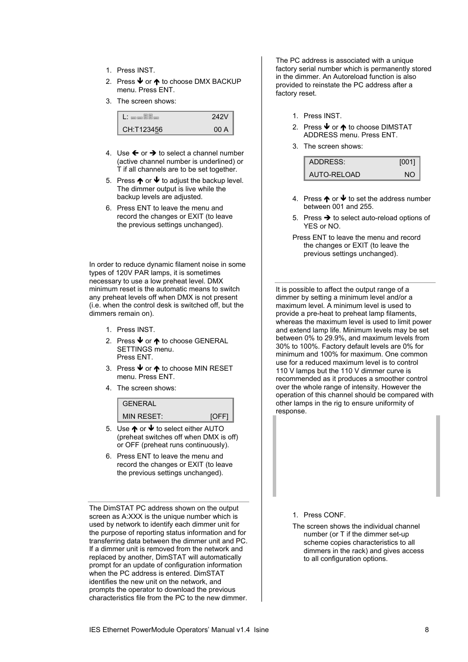 ETC SineWave Power Module (Ethernet) User Manual | Page 8 / 20
