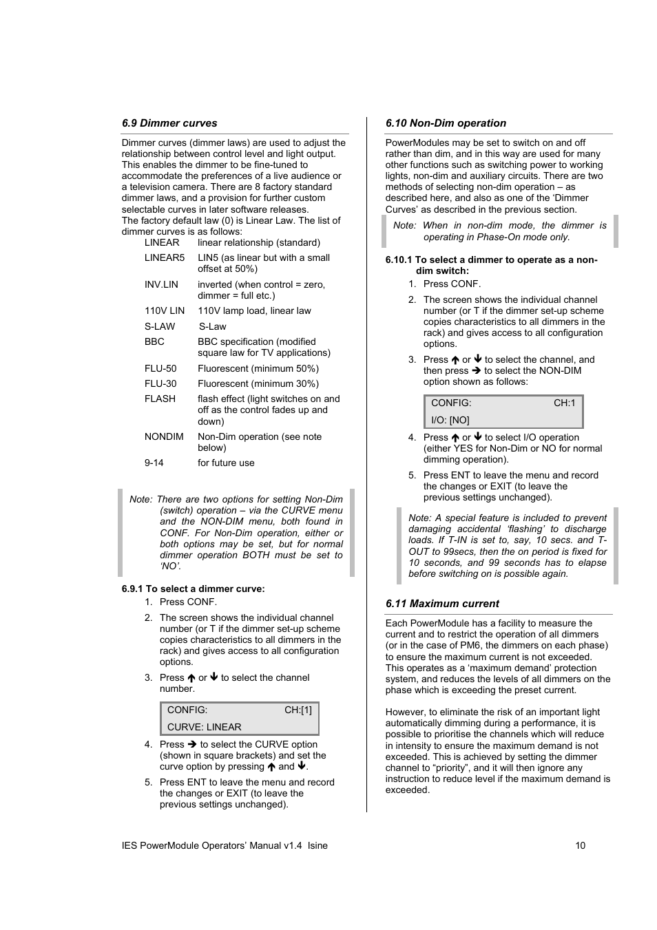 ETC SineWave Power Module (DMX) User Manual | Page 10 / 21