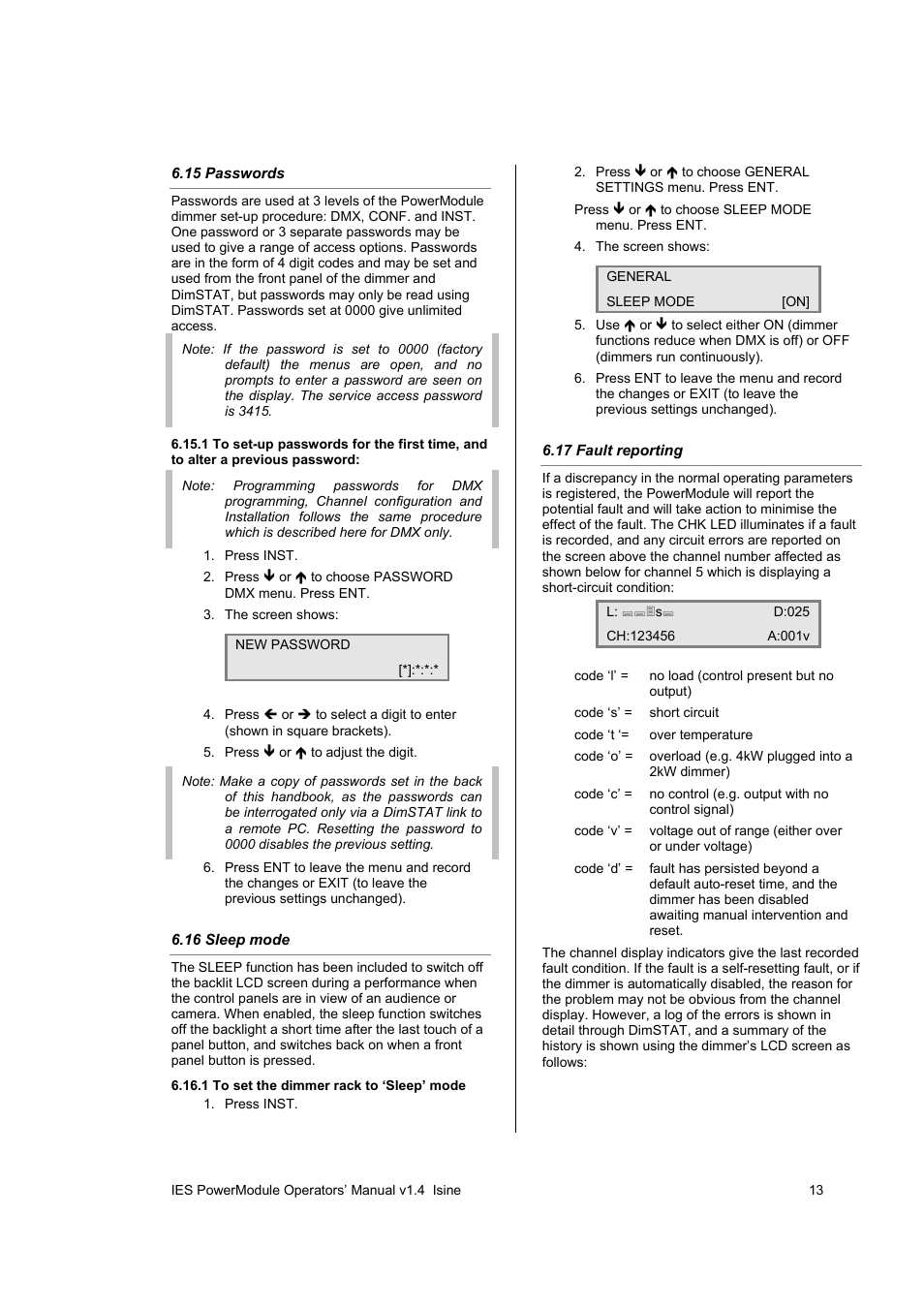 ETC SineWave Power Module (DMX) User Manual | Page 13 / 21