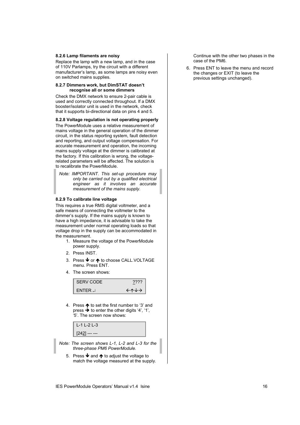 ETC SineWave Power Module (DMX) User Manual | Page 16 / 21