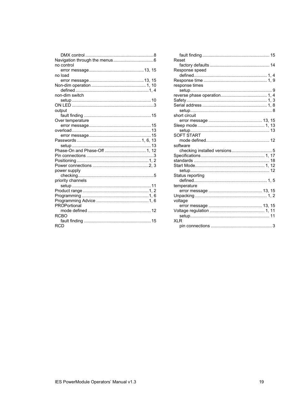 ETC SineWave Power Module (DMX) User Manual | Page 19 / 21