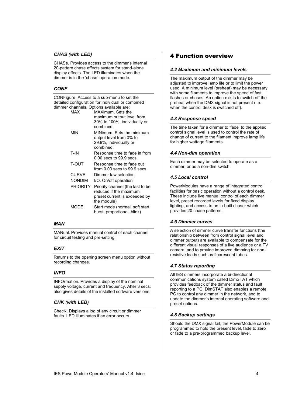 ETC SineWave Power Module (DMX) User Manual | Page 4 / 21