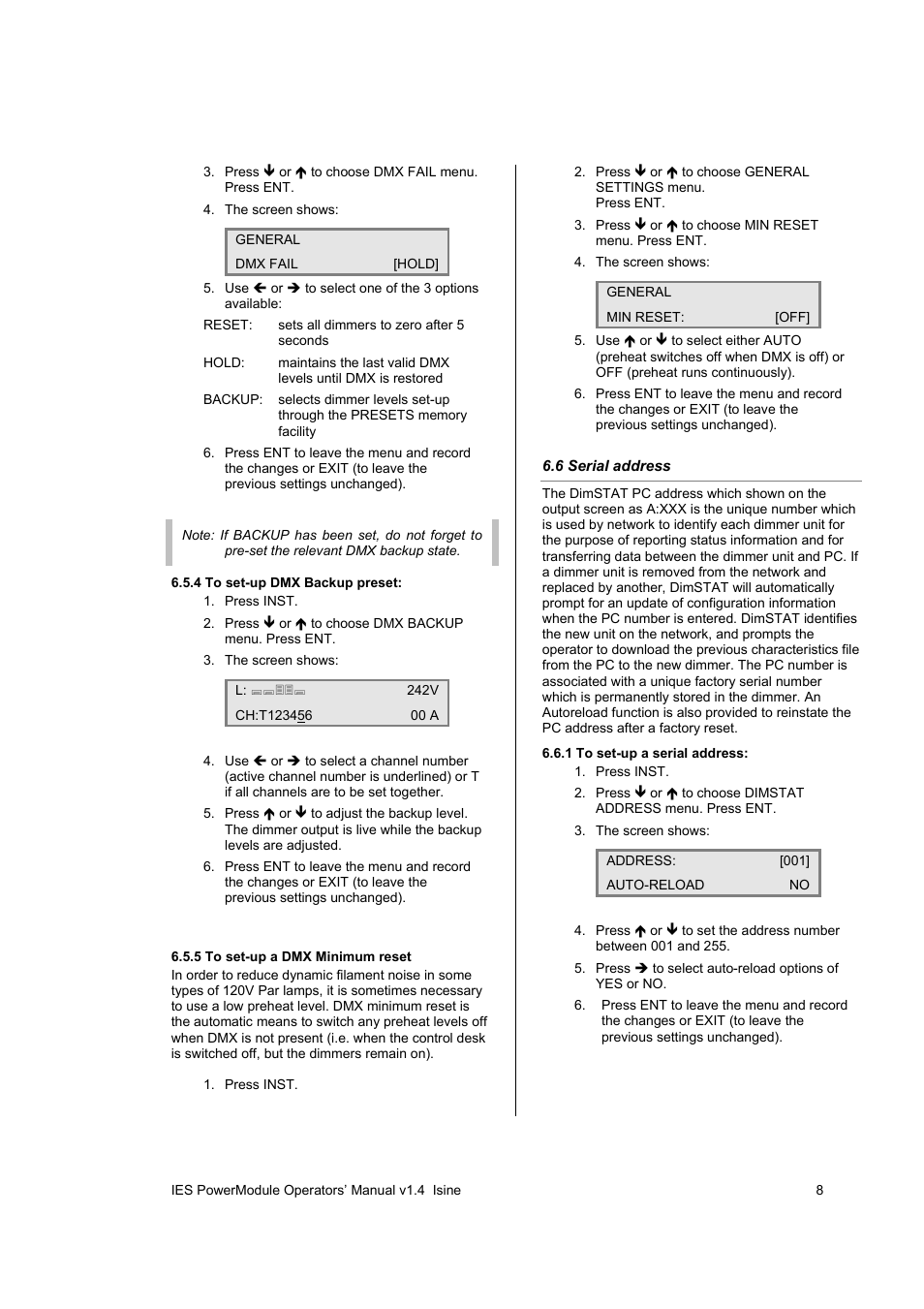 ETC SineWave Power Module (DMX) User Manual | Page 8 / 21
