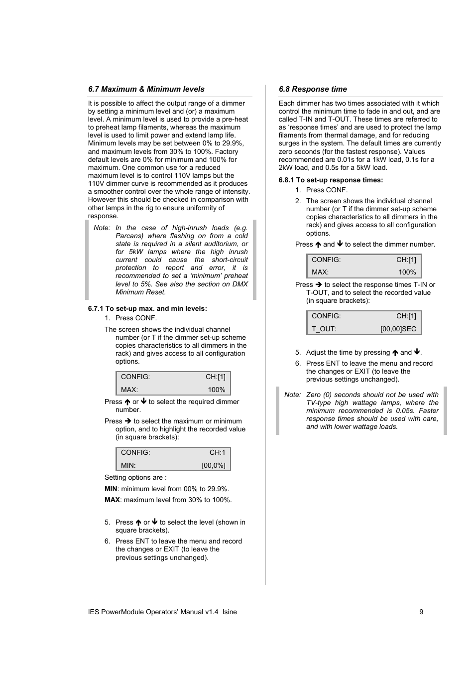 ETC SineWave Power Module (DMX) User Manual | Page 9 / 21