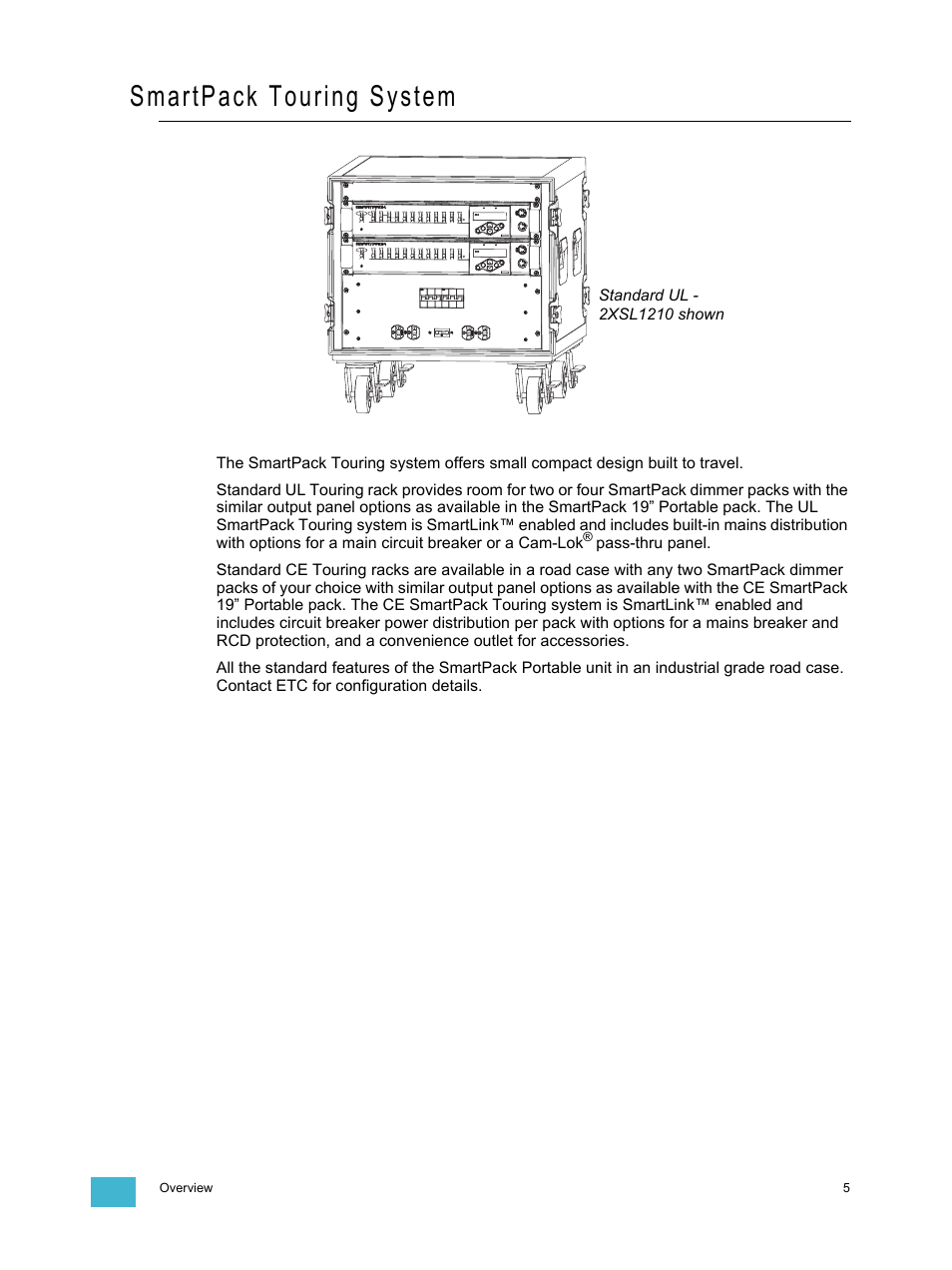 Smartpack touring system | ETC SmartPack v2.1.0 User Manual | Page 9 / 36