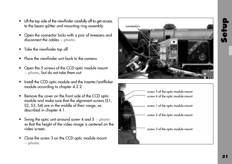 Setup | ARRI 535B User Manual | Page 21 / 108