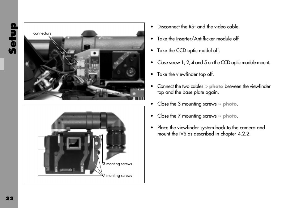 Setup | ARRI 535B User Manual | Page 22 / 108