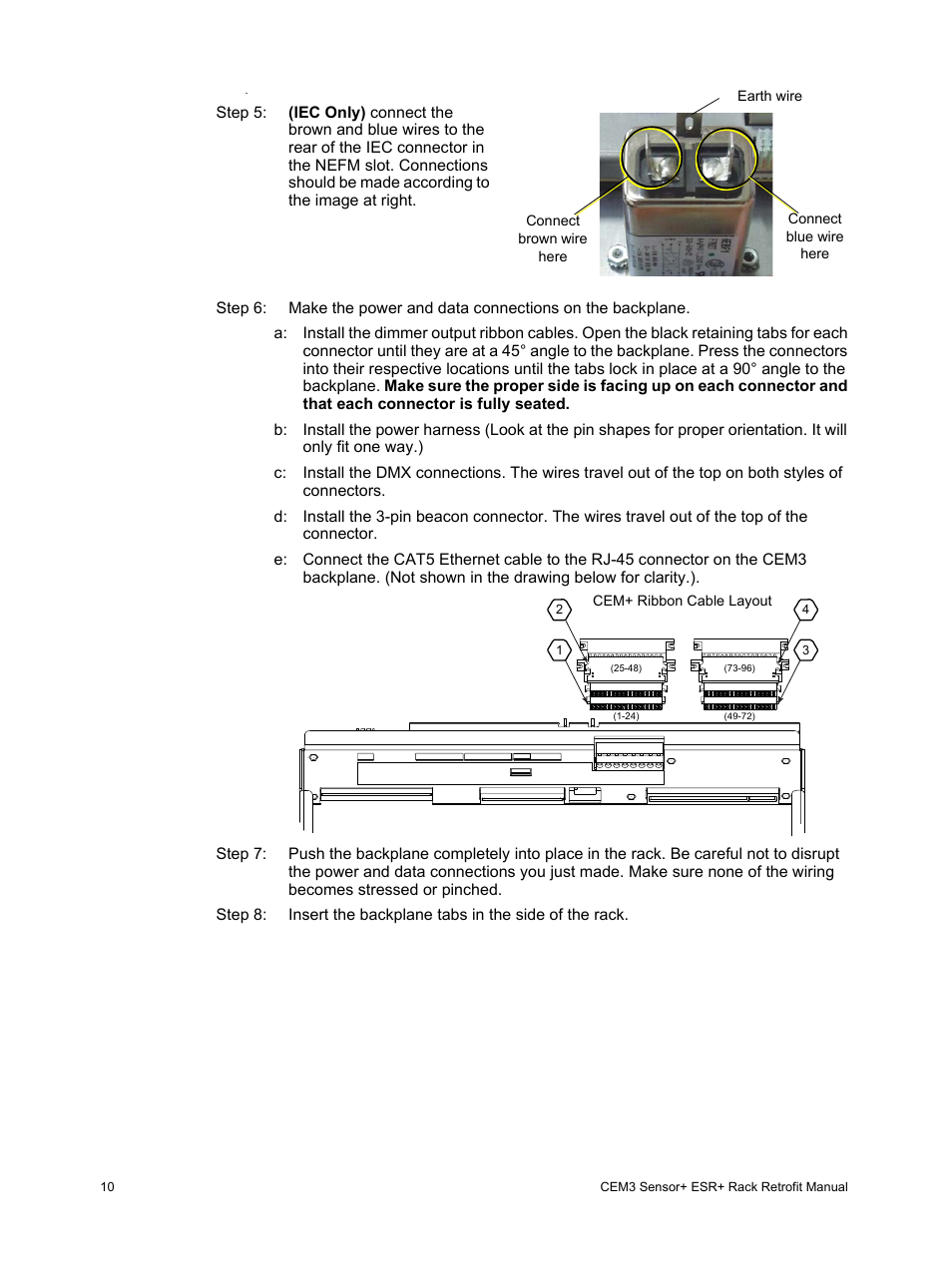 ETC Sensor+ CE Rack (ESR+) CEM+ to CEM3 Retrofit User Manual | Page 12 / 20