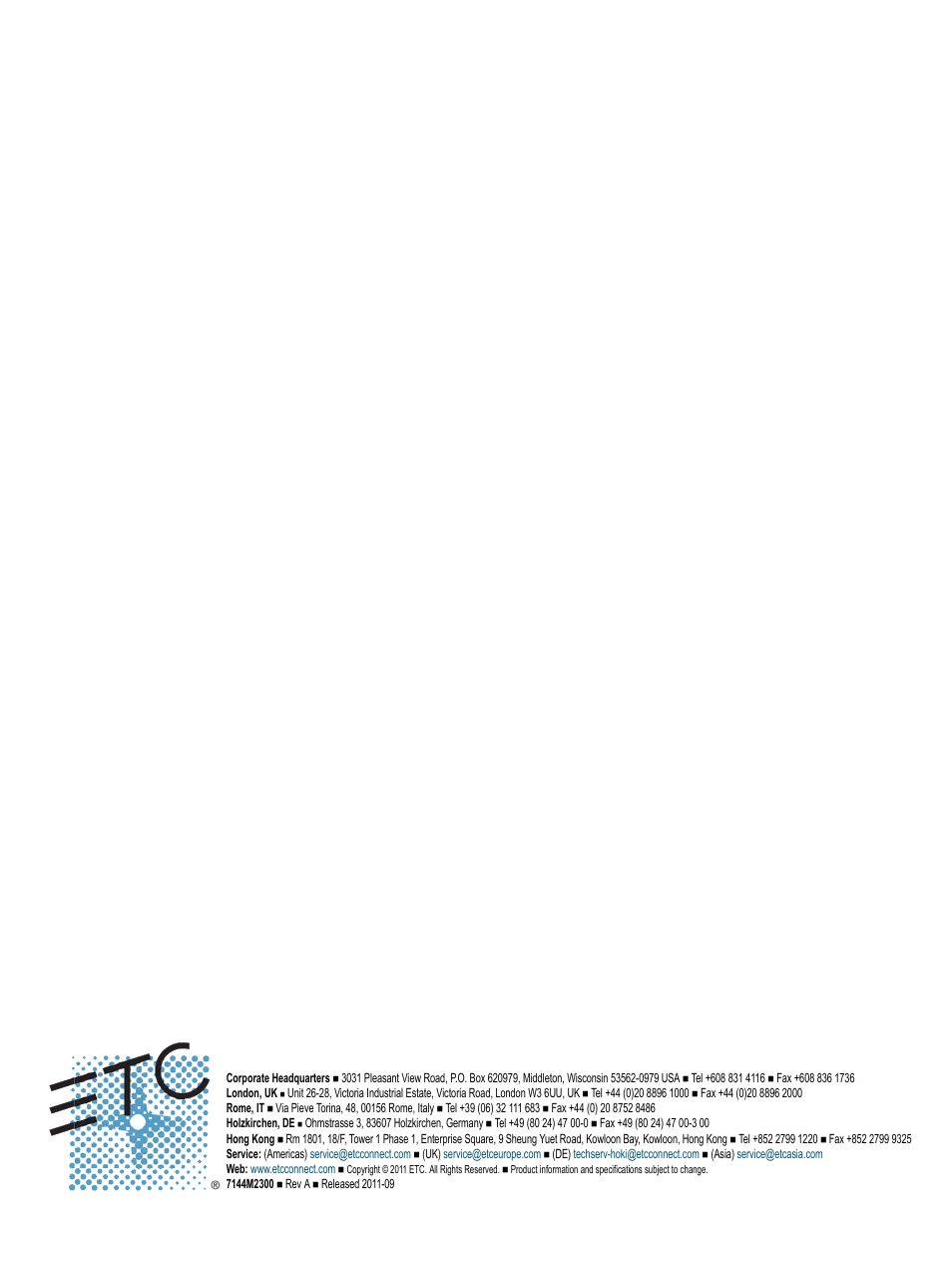 ETC Sensor+ CE Rack (ESR+) CEM+ to CEM3 Retrofit User Manual | Page 20 / 20