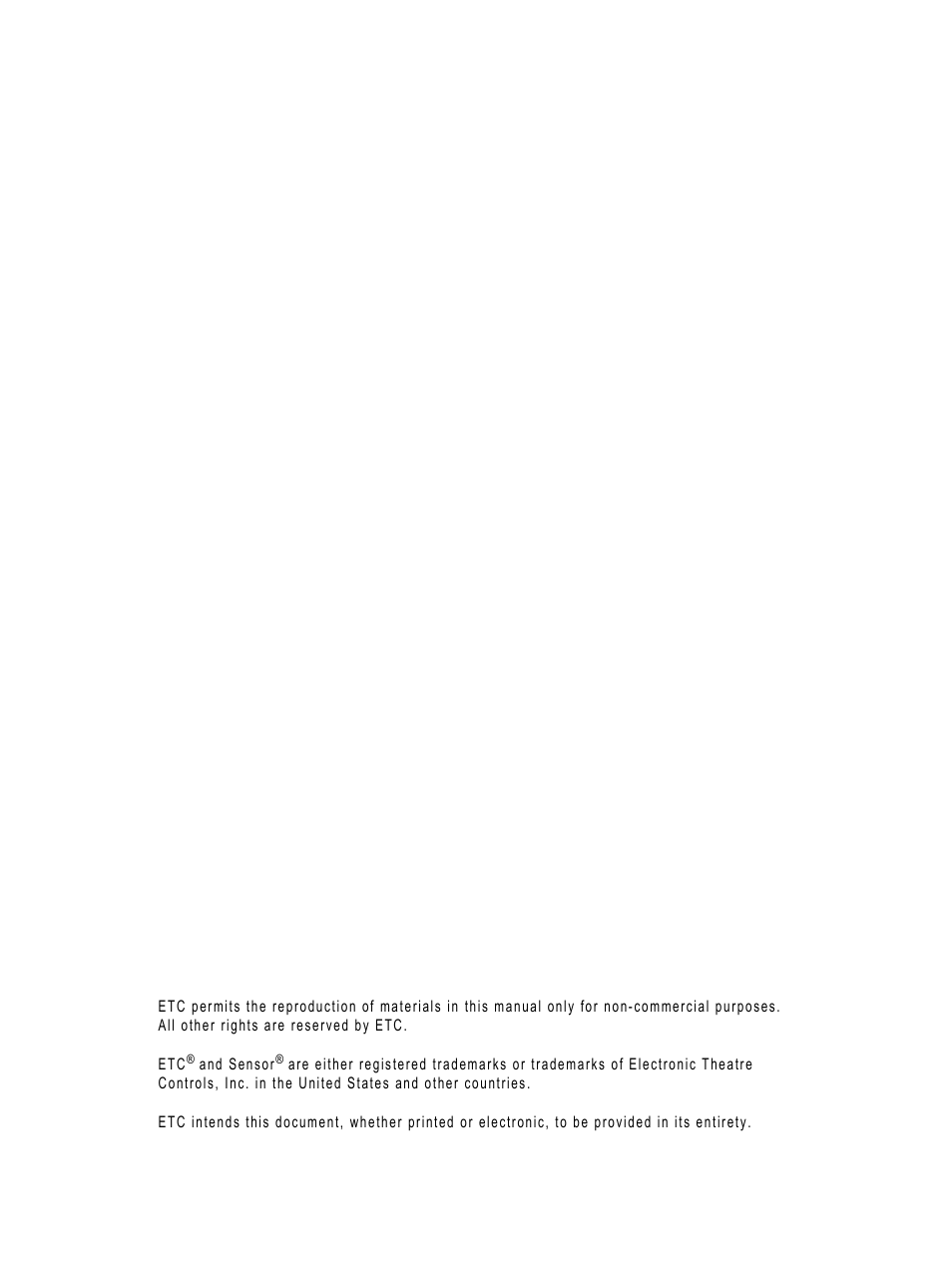 ETC Sensor3 CE (ESR3) Rack User Manual | Page 2 / 48