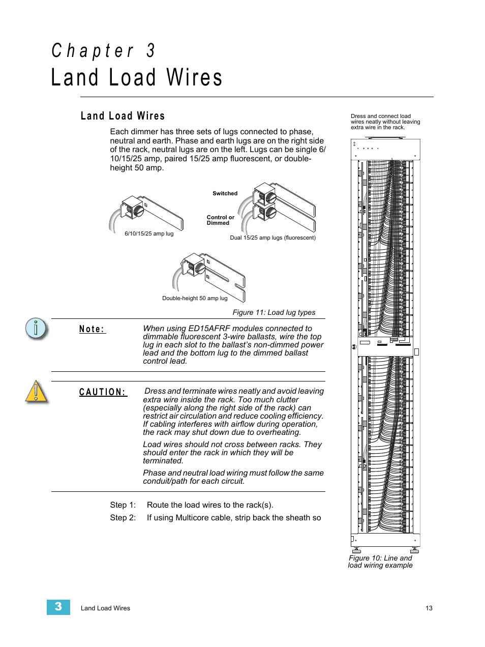 Land load wires, Tells yo | ETC Sensor3 CE (ESR3) Rack User Manual | Page 21 / 48