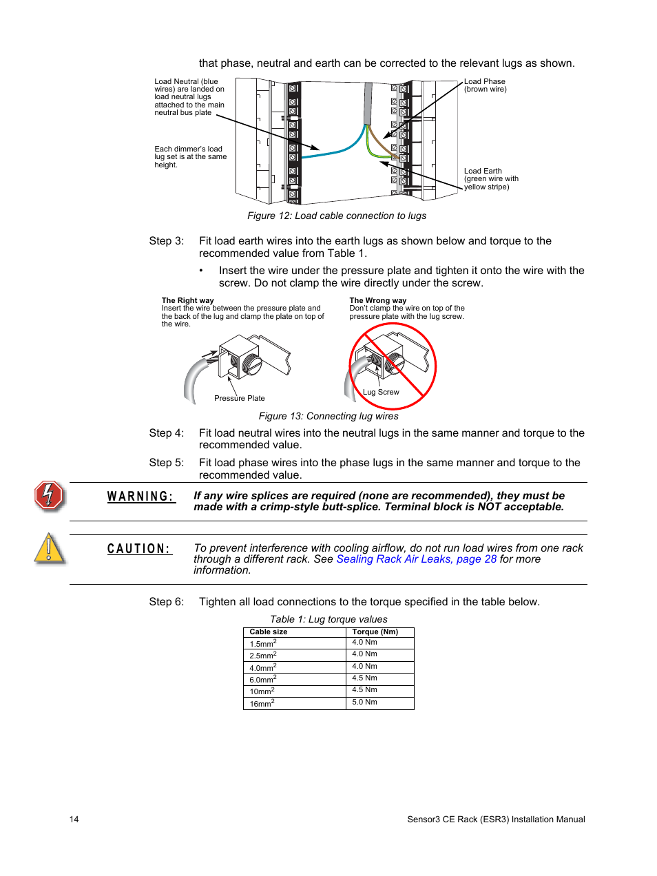 ETC Sensor3 CE (ESR3) Rack User Manual | Page 22 / 48